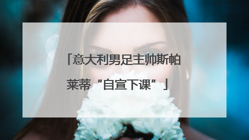 意大利男足主帅斯帕莱蒂“自宣下课”