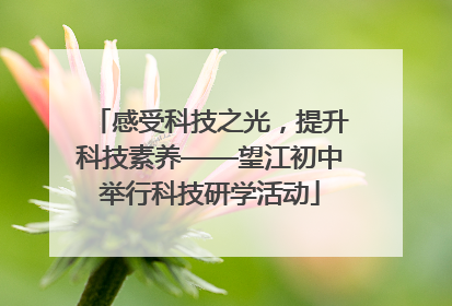 感受科技之光，提升科技素养——望江初中举行科技研学活动