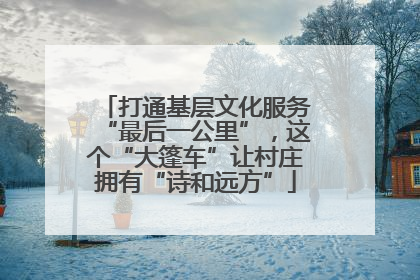 打通基层文化服务“最后一公里”，这个“大篷车”让村庄拥有“诗和远方”
