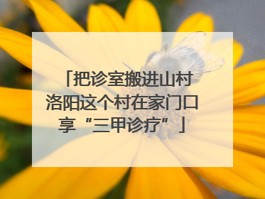 把诊室搬进山村 洛阳这个村在家门口享“三甲诊疗”