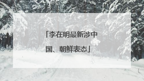 李在明最新涉中国、朝鲜表态