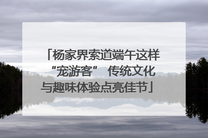 杨家界索道端午这样“宠游客” 传统文化与趣味体验点亮佳节