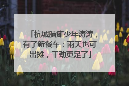 杭城脑瘫少年涛涛，有了新餐车：雨天也可出摊，干劲更足了