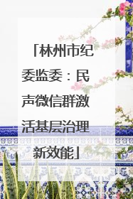 林州市纪委监委：民声微信群激活基层治理新效能