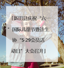 新田县庆祝“六一”国际儿童节暨计生协“5·29会员活动日”大会召开