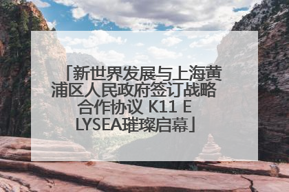 新世界发展与上海黄浦区人民政府签订战略合作协议 K11 ELYSEA璀璨启幕