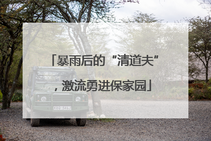 暴雨后的“清道夫”，激流勇进保家园