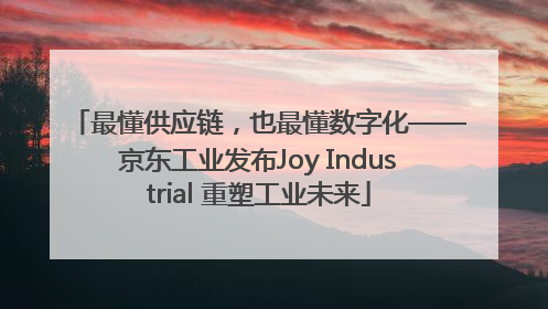最懂供应链，也最懂数字化——京东工业发布Joy Industrial 重塑工业未来