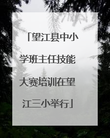 望江县中小学班主任技能大赛培训在望江三小举行