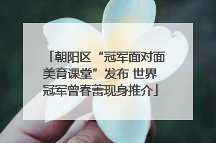 朝阳区“冠军面对面美育课堂”发布 世界冠军曾春蕾现身推介