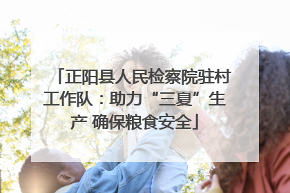 正阳县人民检察院驻村工作队：助力“三夏”生产 确保粮食安全