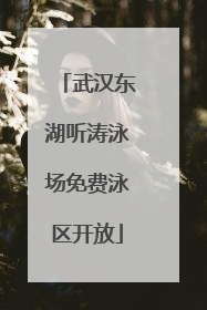 武汉东湖听涛泳场免费泳区开放