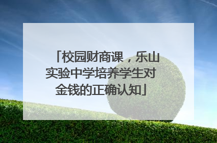 校园财商课，乐山实验中学培养学生对金钱的正确认知