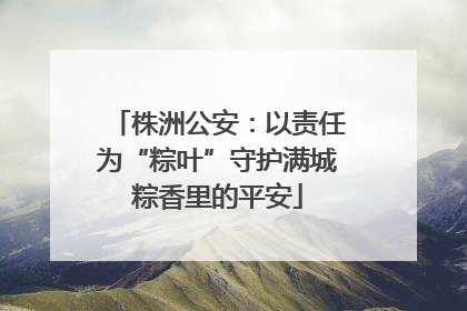 株洲公安：以责任为“粽叶”守护满城粽香里的平安