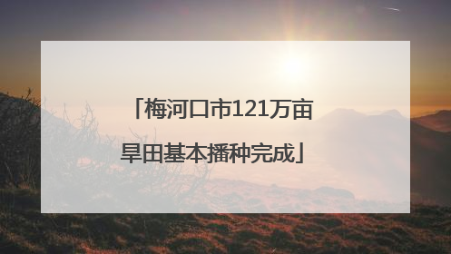 梅河口市121万亩旱田基本播种完成
