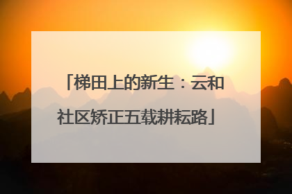 梯田上的新生：云和社区矫正五载耕耘路