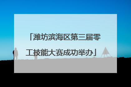 潍坊滨海区第三届零工技能大赛成功举办