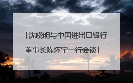沈晓明与中国进出口银行董事长陈怀宇一行会谈