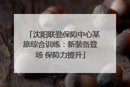 沈阳联勤保障中心某旅综合训练：新装备登场 保障力提升