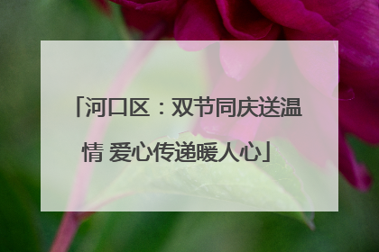 河口区：双节同庆送温情 爱心传递暖人心