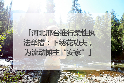 河北邢台推行柔性执法举措：下绣花功夫，为流动摊主“安家”
