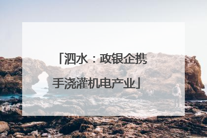 泗水：政银企携手浇灌机电产业
