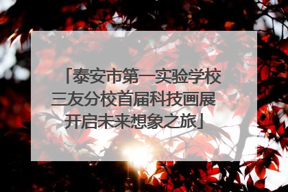泰安市第一实验学校三友分校首届科技画展开启未来想象之旅