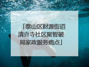 泰山区财源街道清真寺社区聚智破局家政服务痛点
