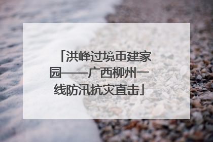 洪峰过境重建家园——广西柳州一线防汛抗灾直击