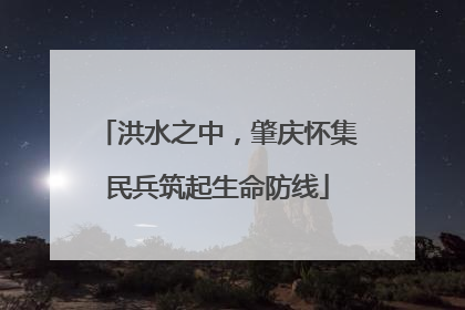 洪水之中，肇庆怀集民兵筑起生命防线