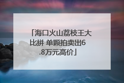 海口火山荔枝王大比拼 单颗拍卖出6.8万元高价