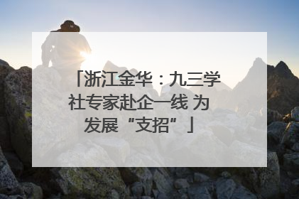 浙江金华：九三学社专家赴企一线 为发展“支招”