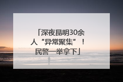 深夜昆明30余人“异常聚集”！民警一举拿下