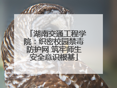 湖南交通工程学院：织密校园禁毒防护网 筑牢师生安全意识根基