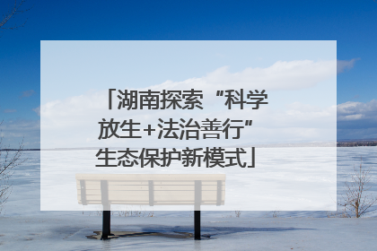 湖南探索“科学放生+法治善行”生态保护新模式