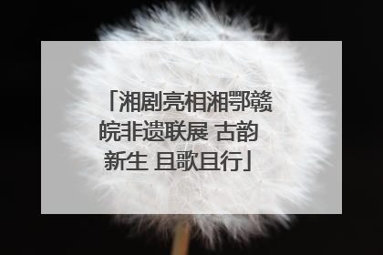 湘剧亮相湘鄂赣皖非遗联展 古韵新生 且歌且行