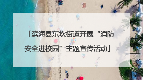 滨海县东坎街道开展“消防安全进校园”主题宣传活动
