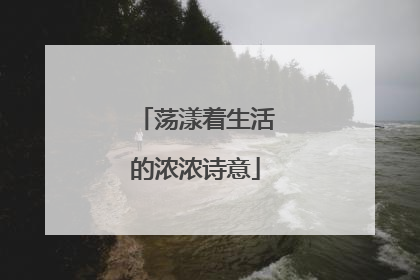 荡漾着生活的浓浓诗意
