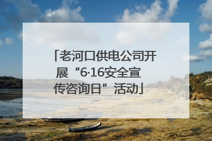 老河口供电公司开展“6·16安全宣传咨询日”活动