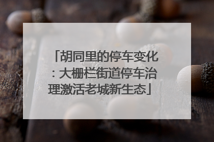 胡同里的停车变化：大栅栏街道停车治理激活老城新生态