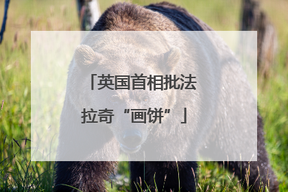 英国首相批法拉奇“画饼”