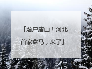 落户唐山！河北首家盒马，来了
