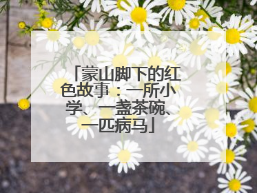 蒙山脚下的红色故事：一所小学、一盏茶碗、一匹病马