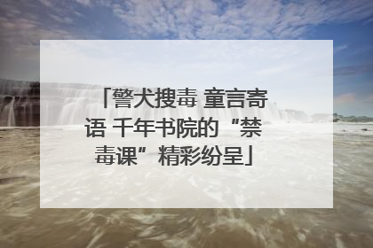 警犬搜毒 童言寄语 千年书院的“禁毒课”精彩纷呈