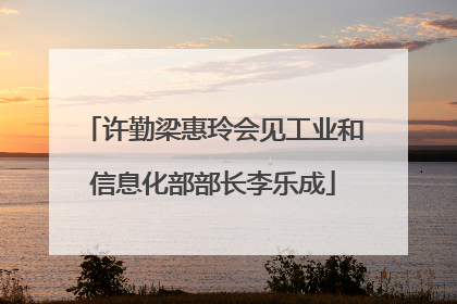 许勤梁惠玲会见工业和信息化部部长李乐成