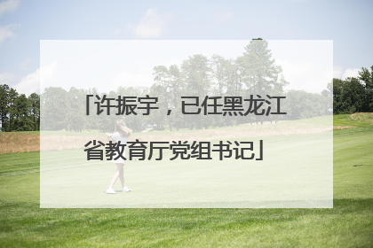 许振宇，已任黑龙江省教育厅党组书记