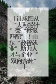 让求职从“大海捞针”变“秒级匹配”！山东“数智就业”助力人才与企业“双向奔赴”