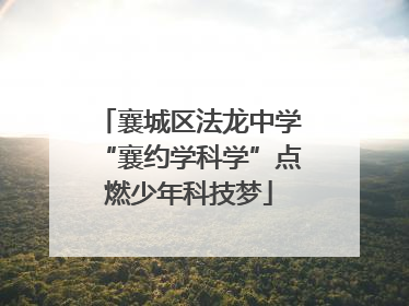 襄城区法龙中学“襄约学科学”点燃少年科技梦