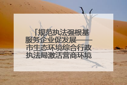 规范执法强根基 服务企业促发展——市生态环境综合行政执法局激活营商环境“绿色动能”