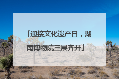 迎接文化遗产日，湖南博物院三展齐开